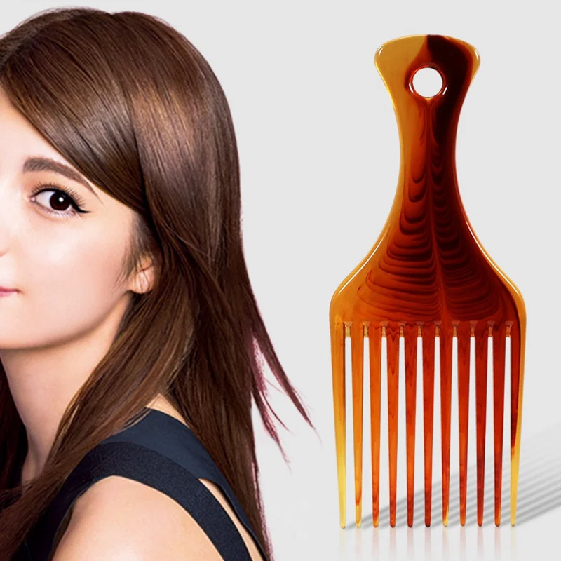

Plastic Hair Comb Insert Afro Hair Pick Comb Hair Fork Comb Hairdressing Styling Tool for Man & Woman
