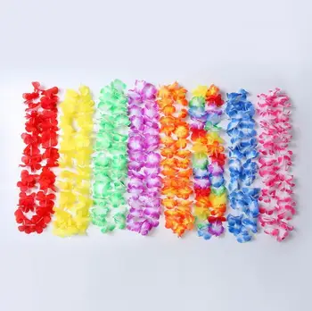 

Artificial Flowers Wreath Party Decoration Hawaiian Flower Wedding Birthday Christmas Supplies Garland Flower Necklace SN269