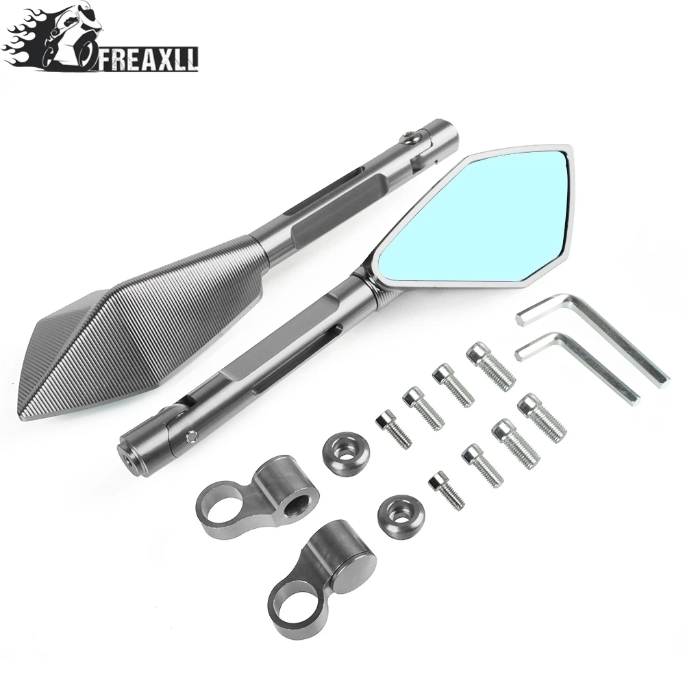 Moto rcycle зеркало заднего вида moto CNC боковые зеркала для KTM duke 390 125 200 1290 exc 450 250 300 125 Honda MSX 1190 CB650R - Цвет: Gray