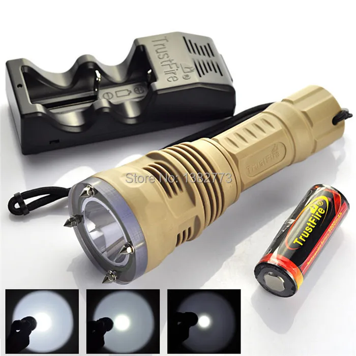 

Trustfire underwater 100m CREE XM-L2 2000 Lumen LED 26650 battery dimming Diving Flashlight Torch +battery charger+holster