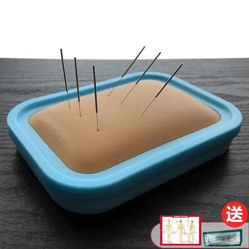 

acupuncture skill learning practice simulation skin model acupuncture training bag & 10 pcs needles and chart as gift with gift