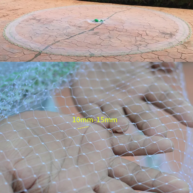nylon cast net diameter 350cm-550cm style fishing net filet de peche hand throw net fishing network outdoor fishing tool
