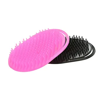 

Wholesale Hot Portable Pocket Head Scalp Hair Brushes Massager Hairbrushes Hair Brush Comb Black Rose High Quality