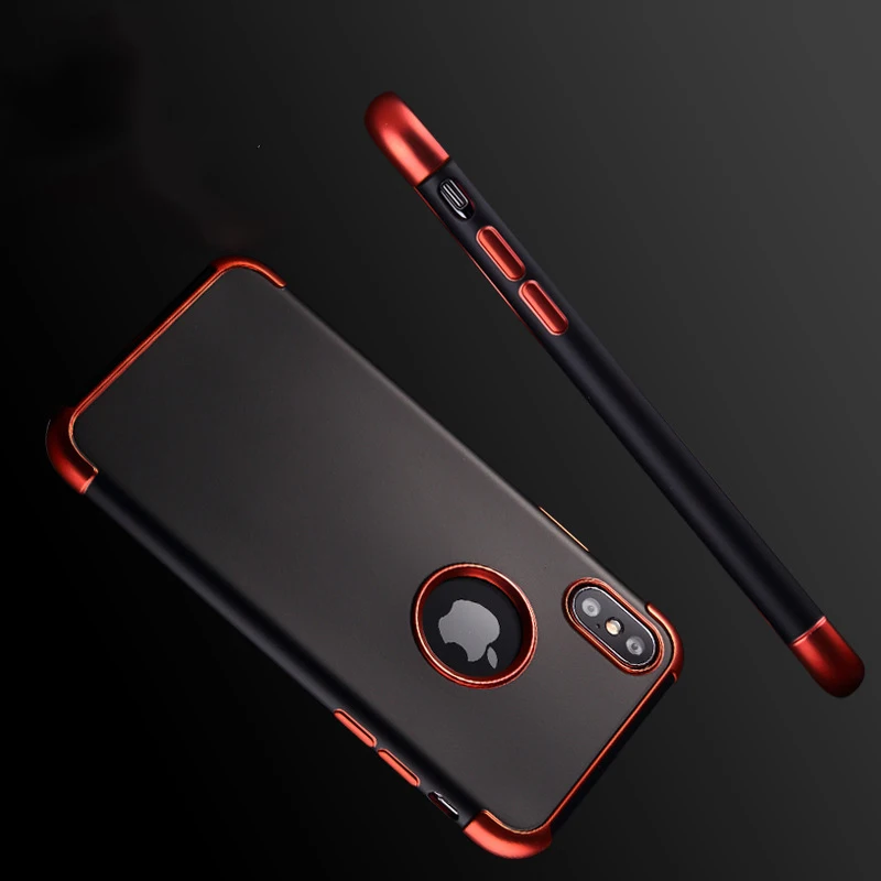 Силиконовый чехол для мобильного телефона iPhone 7 6 s 8 X Plus четыре угла шлифовальный