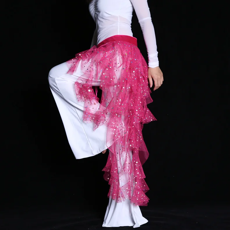 Дешевый танцевальный костюм для танца животом одежда шифоновая юбка для практики Регулируемая посадка обернутый пояс женский танец живота хип шарф