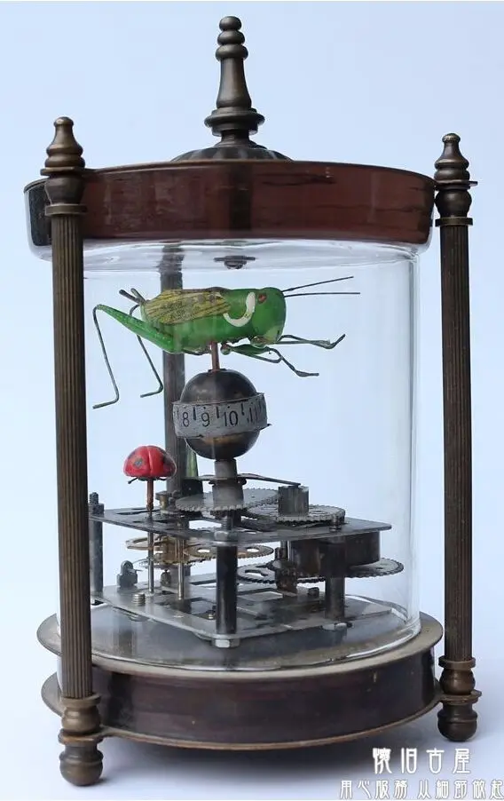 

christmas Available handmade antique mechanical clock locust pointer bronze statue watches halloween