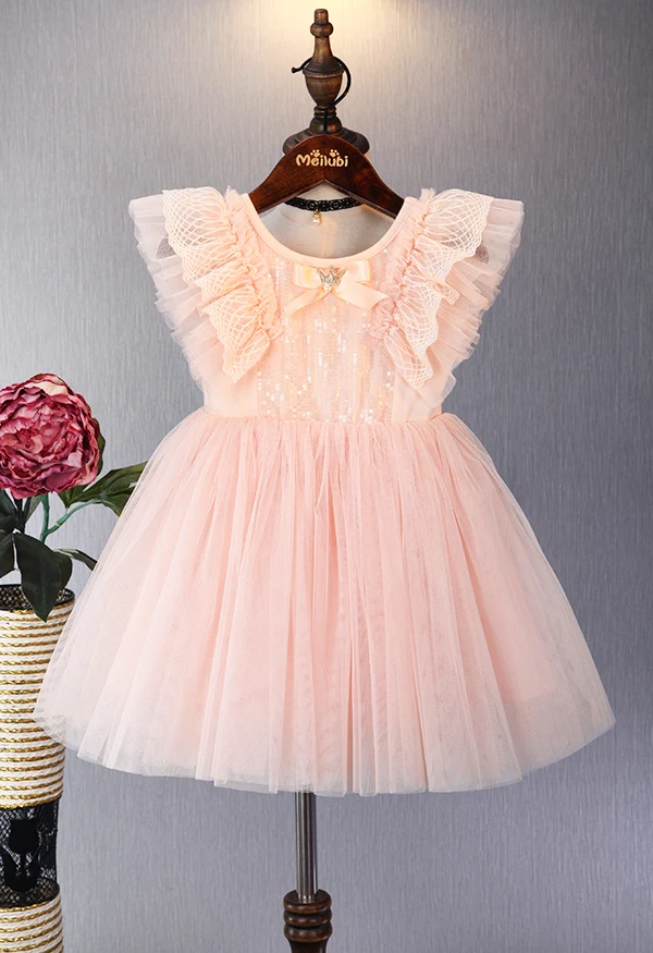 Платье для маленьких девочек; коллекция года; сезон лето; испанское модное платье с блестками; платье для дня рождения; детское платье; Vestidos; Y1227