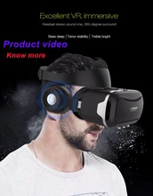 VR shinecon 4.0 Stereo Virtual Reality 3D Glasses Headset 360 Degree Immersive VR glasses headphone for 4.7-6.0 Inch Smartphone