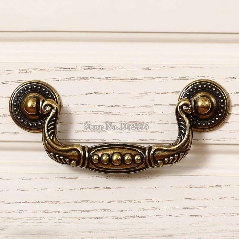 Retro Vintage 1PCS European Antique Kitchen Cabinet Door Handles Cupboard Wardrobe Drawer Cabinets Pulls Handles and Knobs