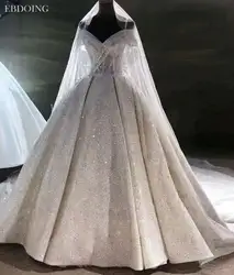 Vestidos De Novia роскошное Бальное Платье Свадебное Платье милое декольте с короткими рукавами на шнуровке Большие размеры Свадебное платье для