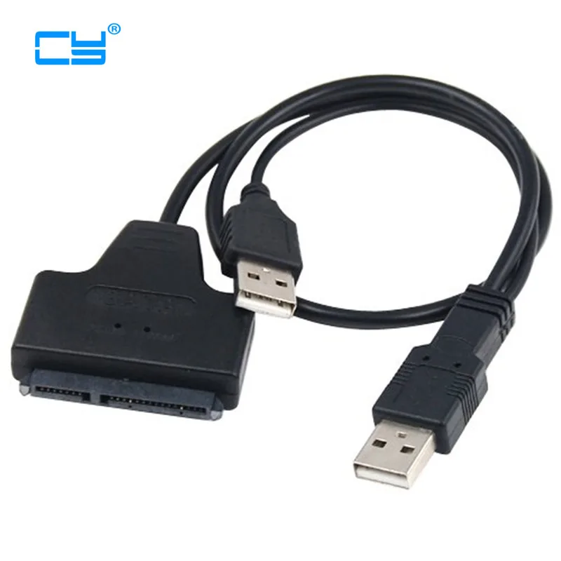 

2017 New USB 2.0 To SATA Serial ATA 15+7 22P Adapter Cable For 2.5" HDD Laptop Hard Drive