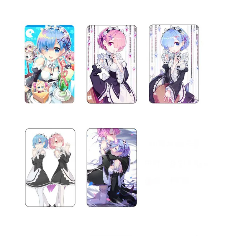 

5 Pcs/set New Life In A Different World From Zero Stickers Toys Anime Souvenir Card Sticker DIY Self-Adhesive Classic Toy