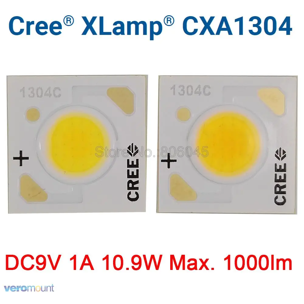 

5pcs Cree XLamp CXA 1304 CXA1304 EasyWhite 5000K Warm White 3000K 9V 1A 10.9W COB Chip Diode LED Array with or without Holder