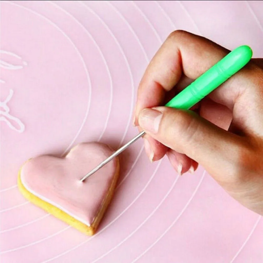 

New Cake Scriber Needle Model Tool Icing Carve Sugar Craft Decorate Fondant Cake Cookie Decorating Carving Marking Patterns