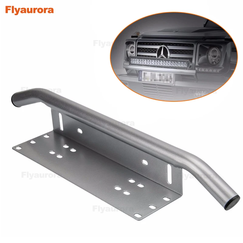 

1 pcs 58.4cm Front Bumper License Plate Mount Bracket Holder Bar For Fog Working Lamp for pickups trucks SUV Jeep Flyaurora