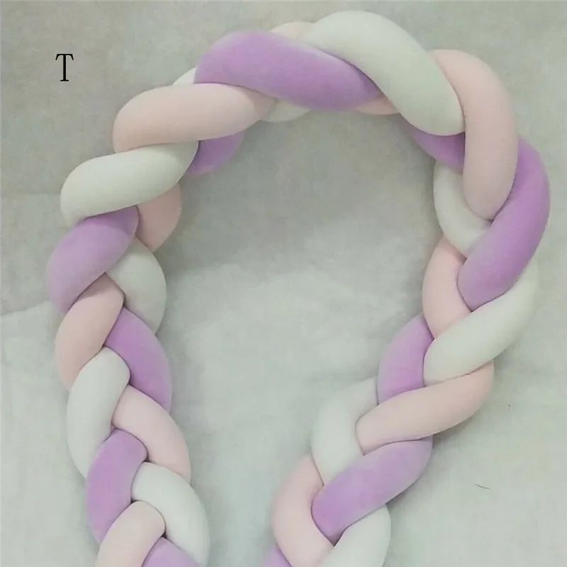 Crib enclosure Anti-collision Baby Colorful Soft Knot Pillow Braided Crib Bumper Decorative Bedding Cushion #4j11 (34)