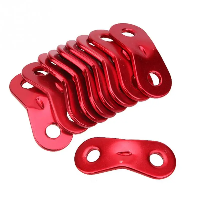 10Pcs Outdoor Camping Aluminum Alloy Cord Guyline Runners Rope Tensioners Tent Guy Line Rope Tensioners Accessory