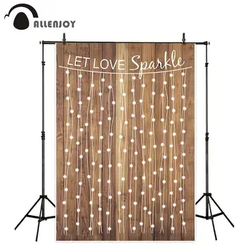 

Allenjoy rustic weddingphotography backdrop glitter wood love sparkle background photocall photo photobooth portrait shooting