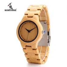 BOBO BIRD L28 Women’s Bamboo Wooden Wrist Watch With Full Wood Links Ladies’ Unique Casual Bamboo Quartz Watches
