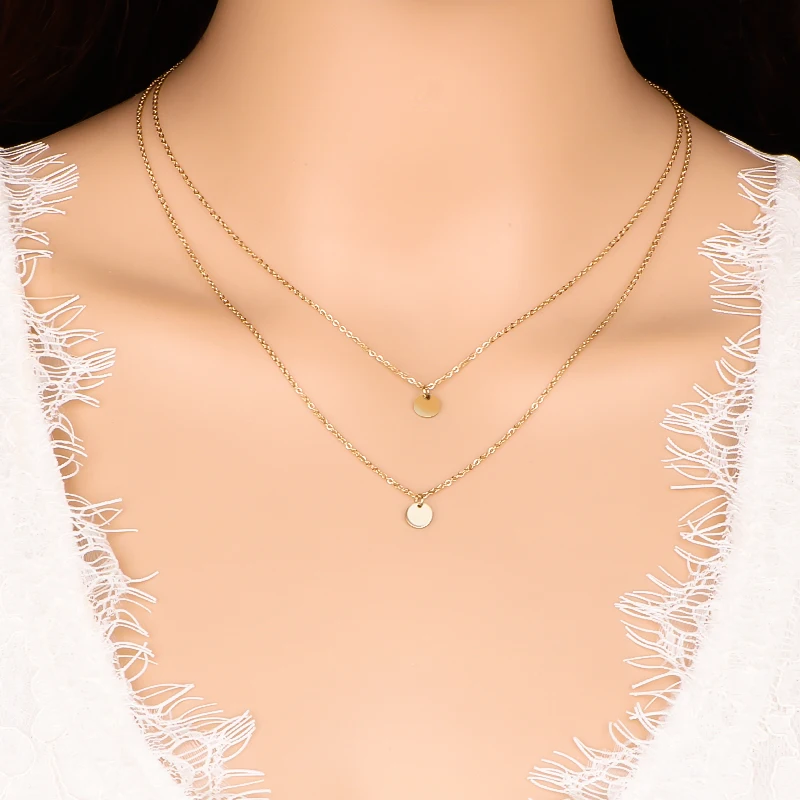 Wholesale Fashion Stainless Steel Jewelry Pendant LOVE Letters Gold Plated Long Chain Necklace For Women Wedding Gift (5)