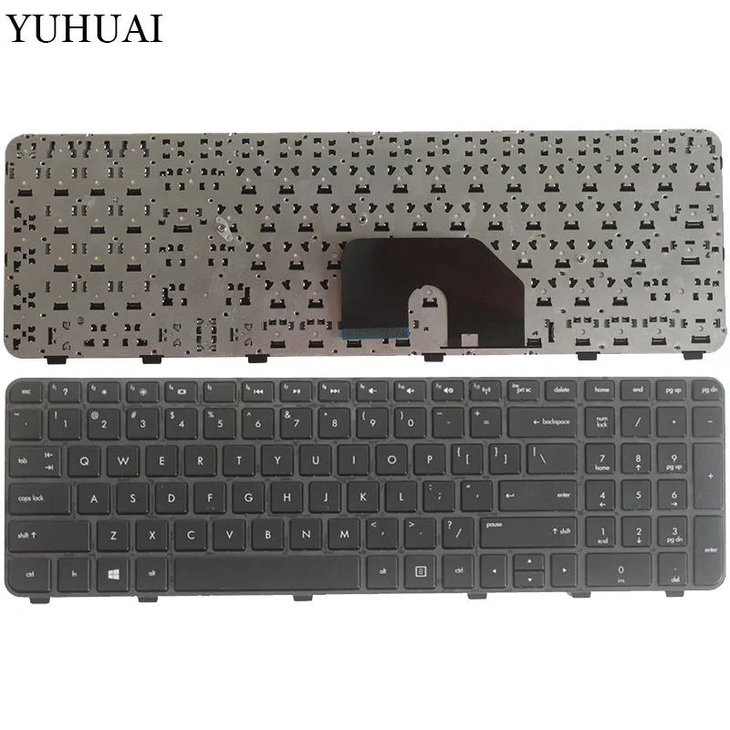 

US laptop keyboard for HP dv6-6000 634139-001 633890-001 640436-001 640436-071 640436-161 english black with frame keyboard