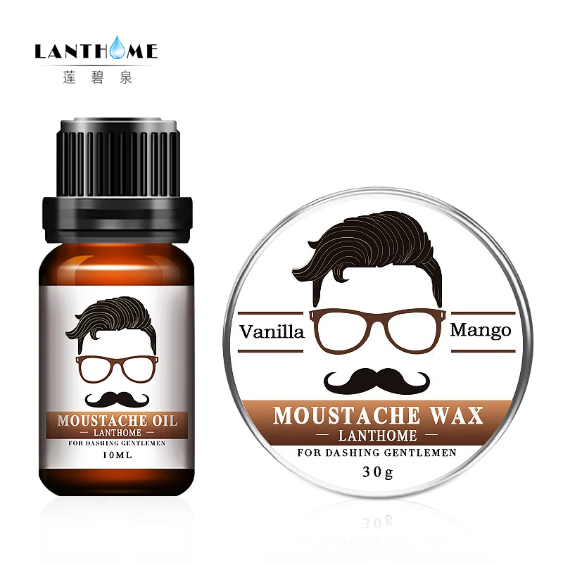moustache oil wax Профессиональный натуральный кондиционер для роста бороды, органический кондиционер для усов, воск для бороды, бальзам для ухода, гладкий Стайлинг - Цвет: moustache oil wax