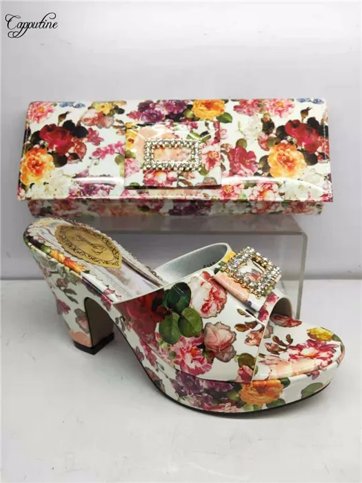 Impresión 5 Bomba Dama Zapatos Africana Para Alto Tacón Bolsa Bonita Y Bolso 8 Del Tacón Gy18 Cm 2 Altura 6 4 3 Flor 1 fqAgwAF5