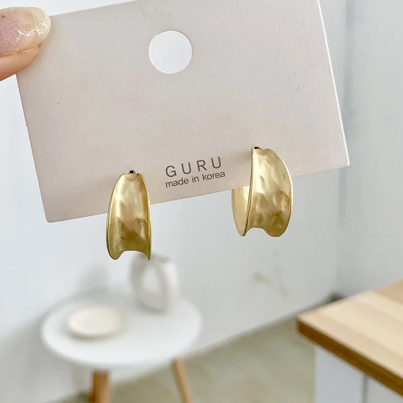 

Vintage Silver Gold Open Circle Stud Earrings for Women Gothic Kpop Earings Fashion jewelry boucles d oreille