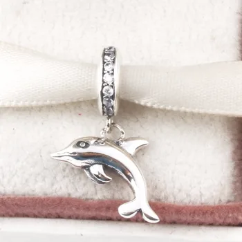 

ZMZY 3D Dolphin Charms Fits Pandora Bracelet Original 925 Sterling Silver Charm for Women DIY Jewelry Wholesale Gift