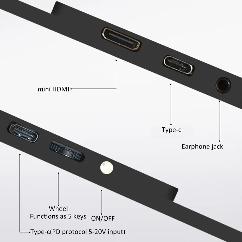 Блок питания 13 3 дюйма Type C 5 В портативный HDR игровой HDMI сенсорный монитор для PS4 XBOX