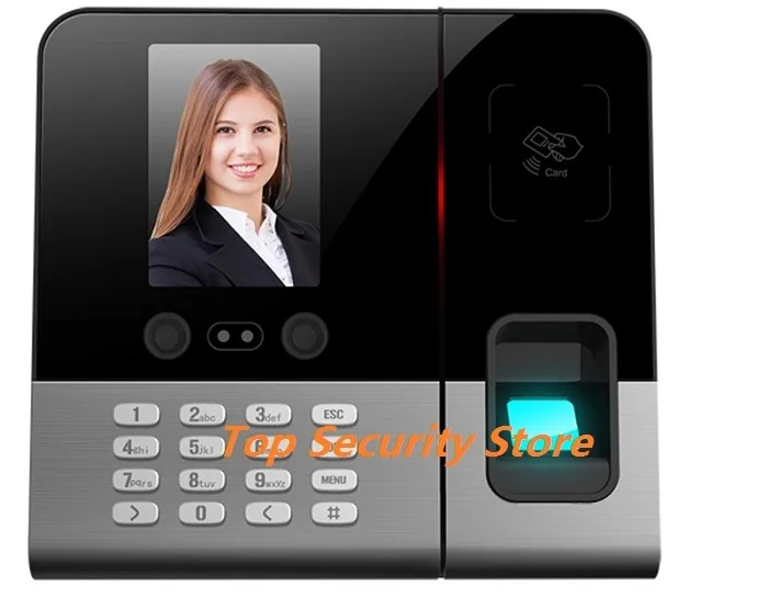 High Quality Face Recognition Fingerprint TCPIP Time Attendance Rfid Card Time Recorder with Free Software-0