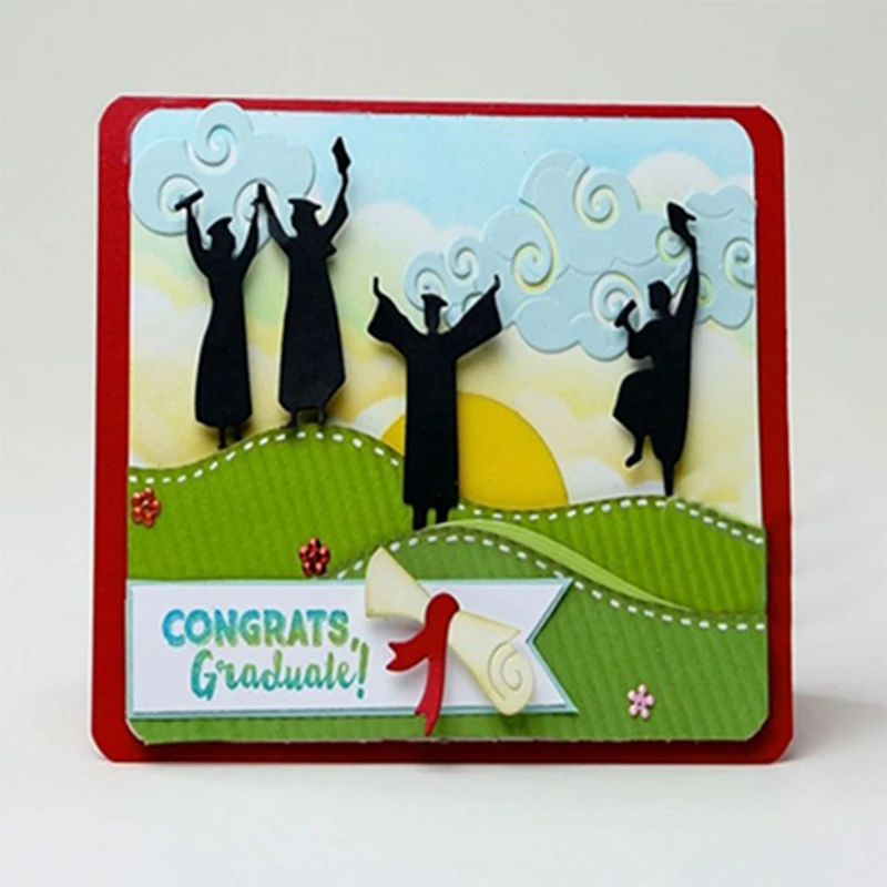 

Graduation celebration Metal Cutting Dies Stencils For DIY Scrapbooking Decorative Embossing Suit Paper Cards Die Cutting Tools