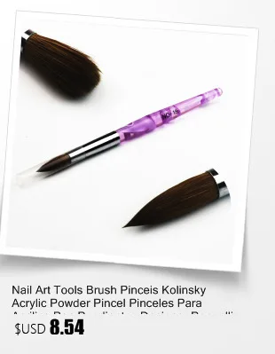 Инструменты для дизайна ногтей кисть 20# Pinceis кисточка для дизайна ногтей Pincel Pinceles Para Acrilico порошок ручка Pendientes дизайнер Pennelli Unghie