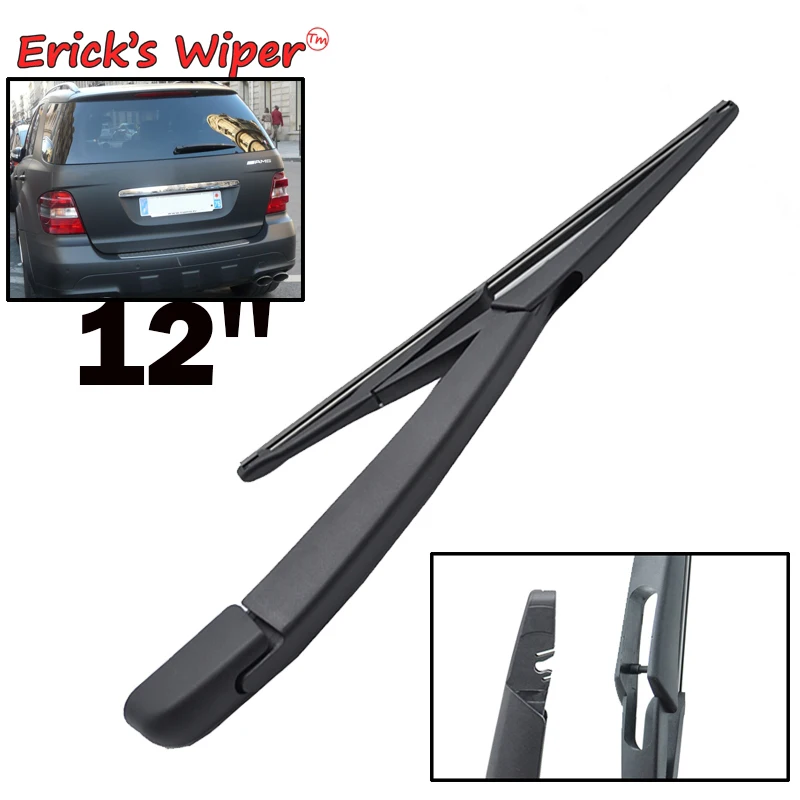 

Erick's Wiper 12" Rear Wiper Blade & Arm Set Kit For Mercedes-Benz M ML Class W164 2005 - 2011 Windshield Windscreen Window