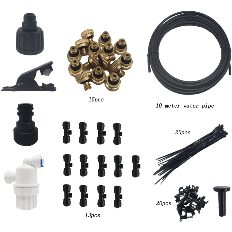 

A200 DIY 10M misting kits including 15pcs mist nozzles for gazebo decoration