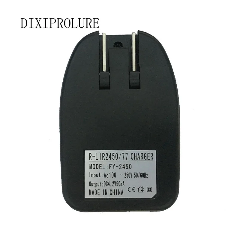 

2 batteries+1 charger LIR2450 3.6V 120mah button rechargeable lithium batteries charging Li-ion battery