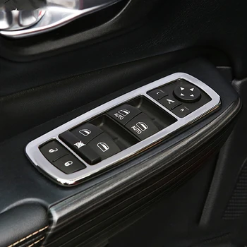 

For Dodge Dart 2013-2017 ABS Chrome Interior Door Window glass Lift Control Switch Panel Cover Trim car accessories styling 4pcs