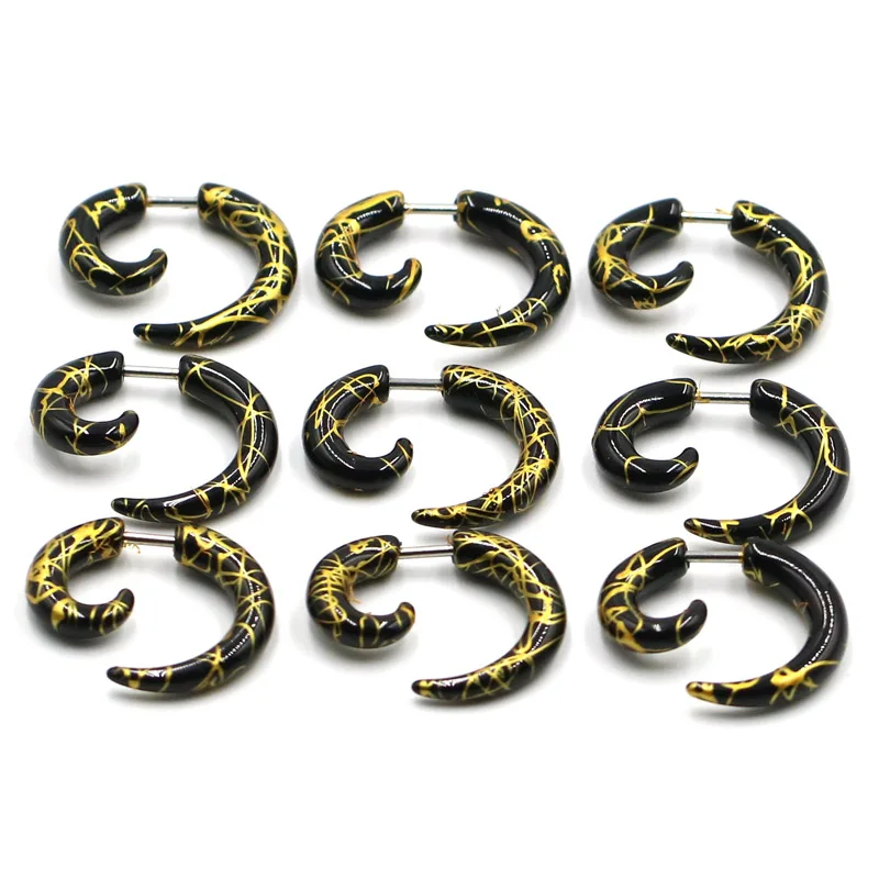 

1Pair 6mm Acrylic Fake Cheater Spiral Ear Taper Stretcher Expanders Gauge Earlobe Earring Piercing Body Jewelry Tunnel And Plugs