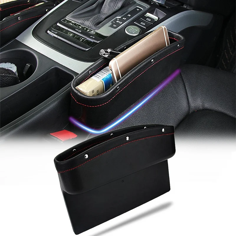 

1PC Seat Crevice Storage Box Car Seat Organizer Storage Box Car Storage For Cellphone Coin Organizador Coche