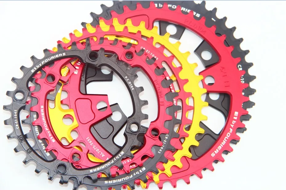 Fouriers MTB Chainring Circle Narrow wide BCD104 For Replace SHIMANO 50 52 54T