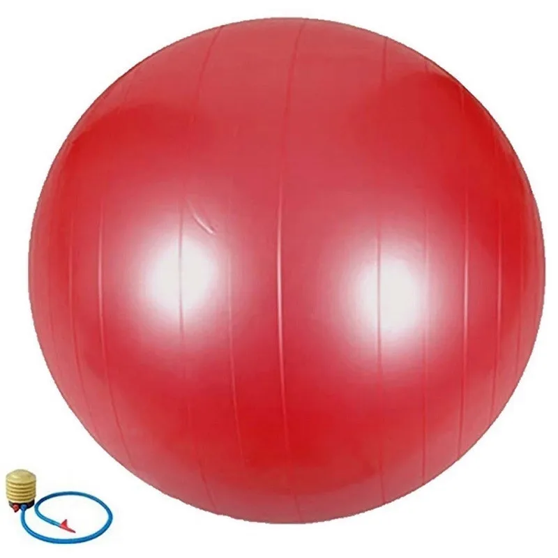 65 см ПВХ бренд Йога Мячи для фитнеса мячи для пилатеса фитнес Балансирующий мяч 7 цветов Гимнастические мячи взрывозащищенные+ Бесплатный насос воздуха - Цвет: Red