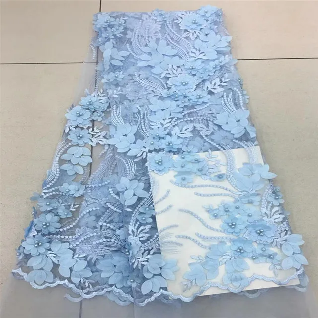 

Best Quality Embroidered French Lace fabric with Beads Dress Latest fashion design African Guipure Lace Fabric