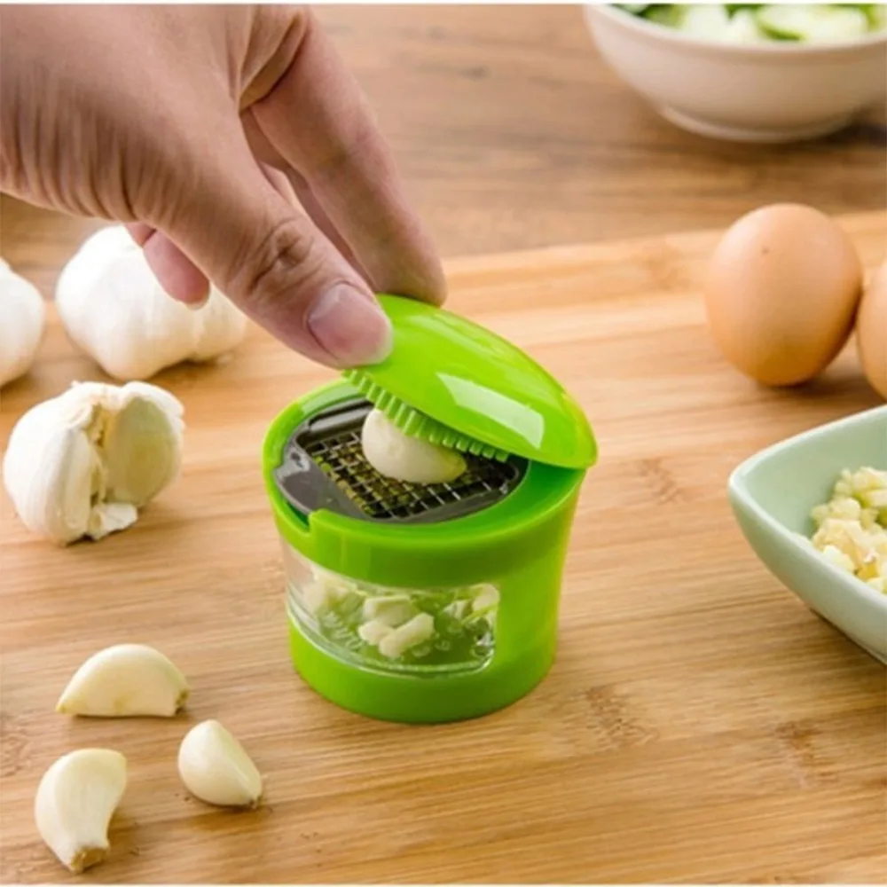Plastic Kitchen Garlic Press Chopper Slicer Hand Presser Grinder