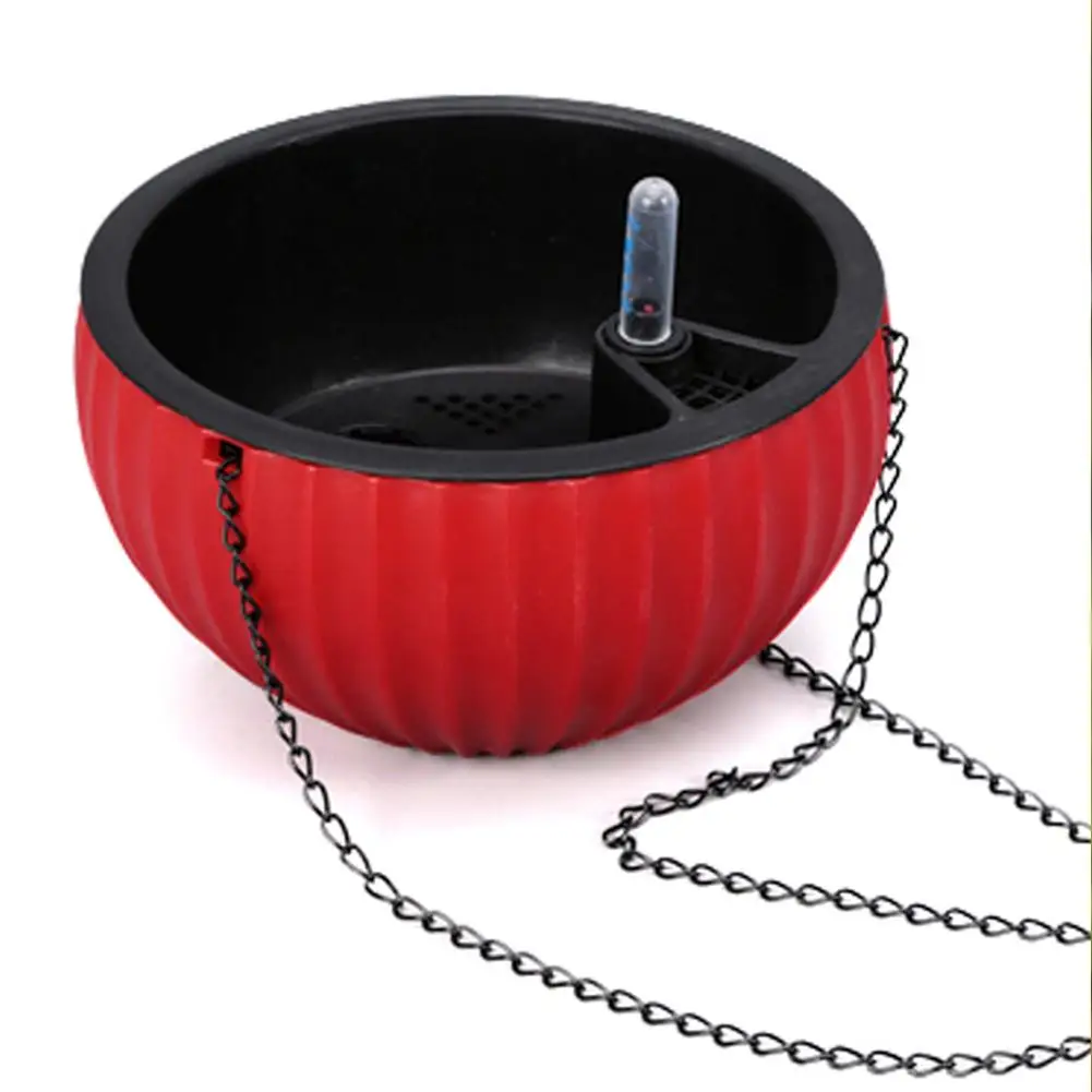 

Semi Circular Self Absorbent Hanging Flower Pot Narcissus Prickly Pear Flower Basket Garden Chain Planters Home Decorations 20E