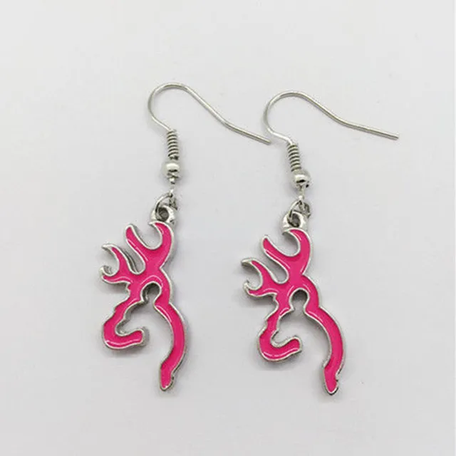 Browning Deer Earrings Women Jewelry Dangle Drop Earrings, Handmade