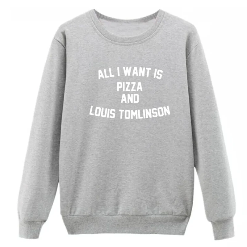 Vsenfo Harajuku Sweatshirt Women All I Want Is Pizza And Louis Tomlinson Hoodies Casual Crewneck Pullover Sweatshirts Sweatwear Vsenfo Harajuku Sweatshirt Women All I Want Is Pizza And Louis Tomlinson Hoodies Casual Crewneck Pullover Sweatshirts Sweatwear