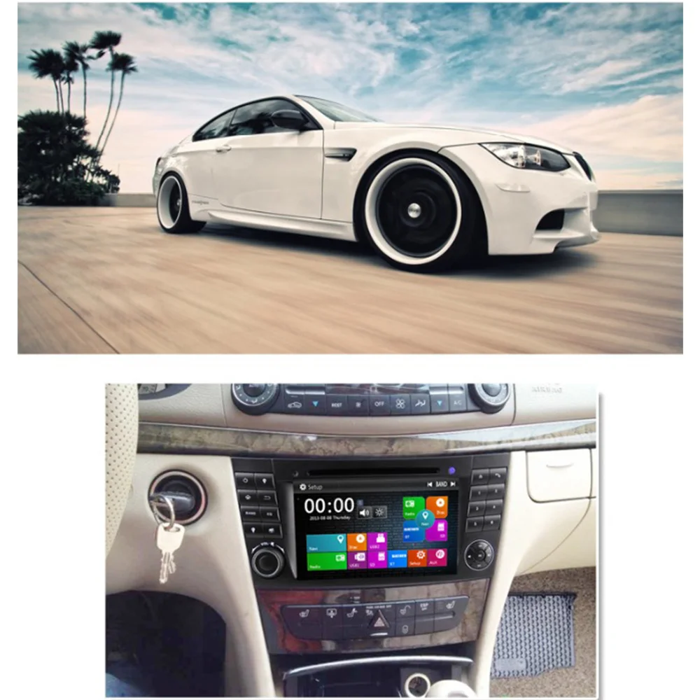 Perfect Eunavi 2 Din Car DVD Radio Player GPS navigation for Mercedes/Benz W211 W219 W463 CLS350 CLS500 CLS55 E200 E220 E240 E270 E280 3