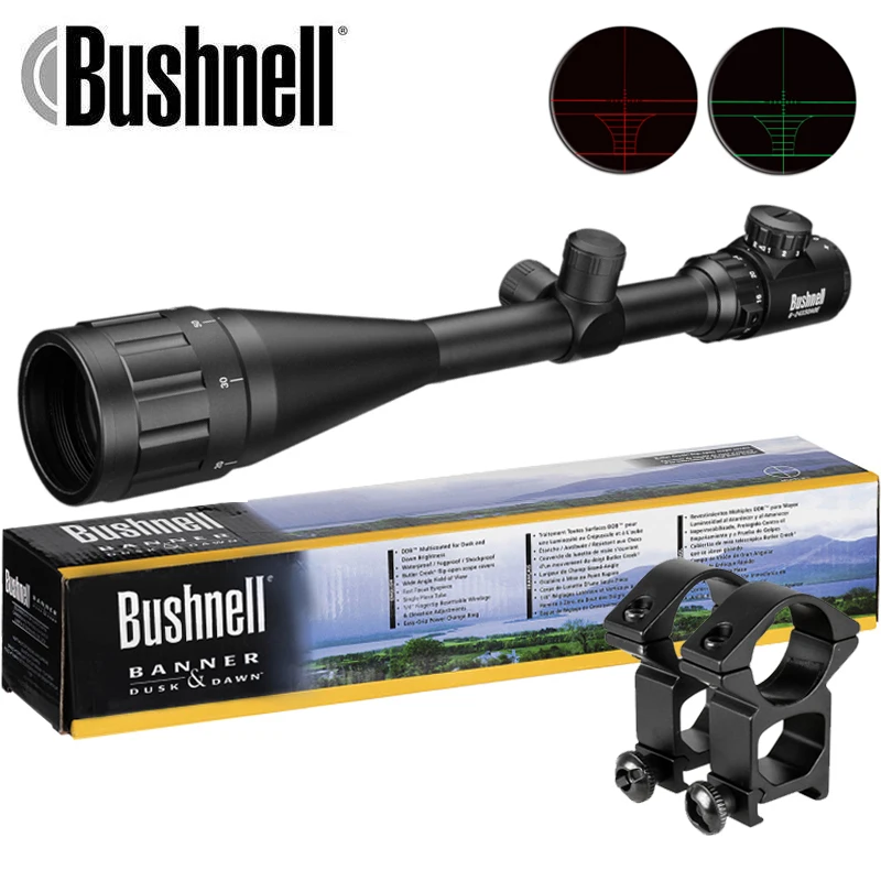 

6-24X50 AOE Riflescope Adjustable Green Red Dot Hunting Light Tactical Scope Reticle Optical Sight Scope