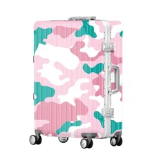 Модный Камуфляжный чемодан на колесиках для мужчин и женщин, чемодан на колёсиках, индивидуальный чемодан 2" 24" 2" дюймов