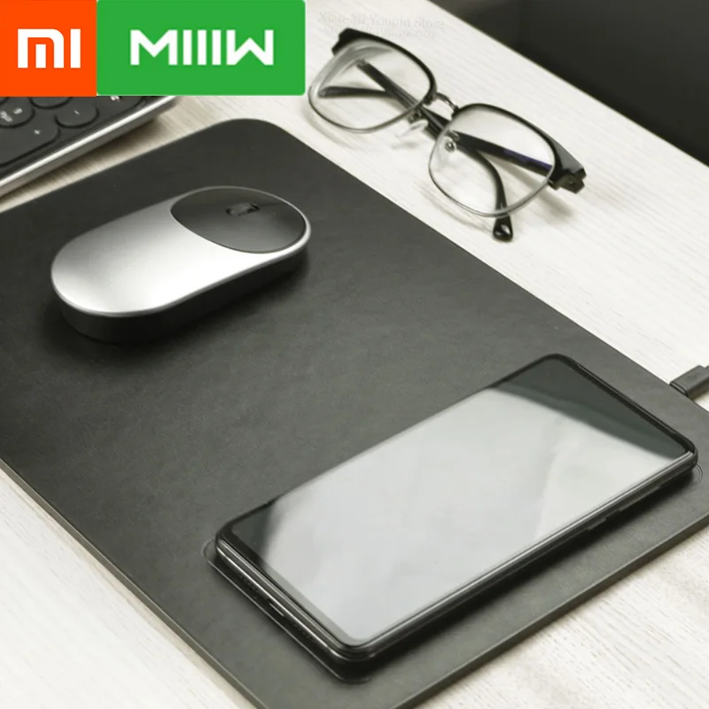 

Xiaomi MIIIW QI Wireless Charging Mouse Pad Ultra-thin Minimalist Bottom Non-slip Design PC Material Wireless Charging Pad